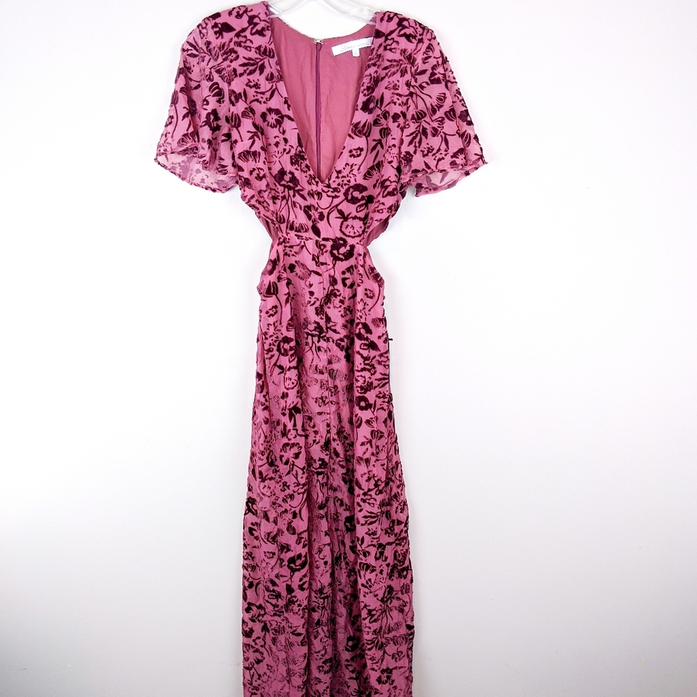 Lovers + Friends | Velvety Floral Cutout Dress-E33 - Picture 3 of 8